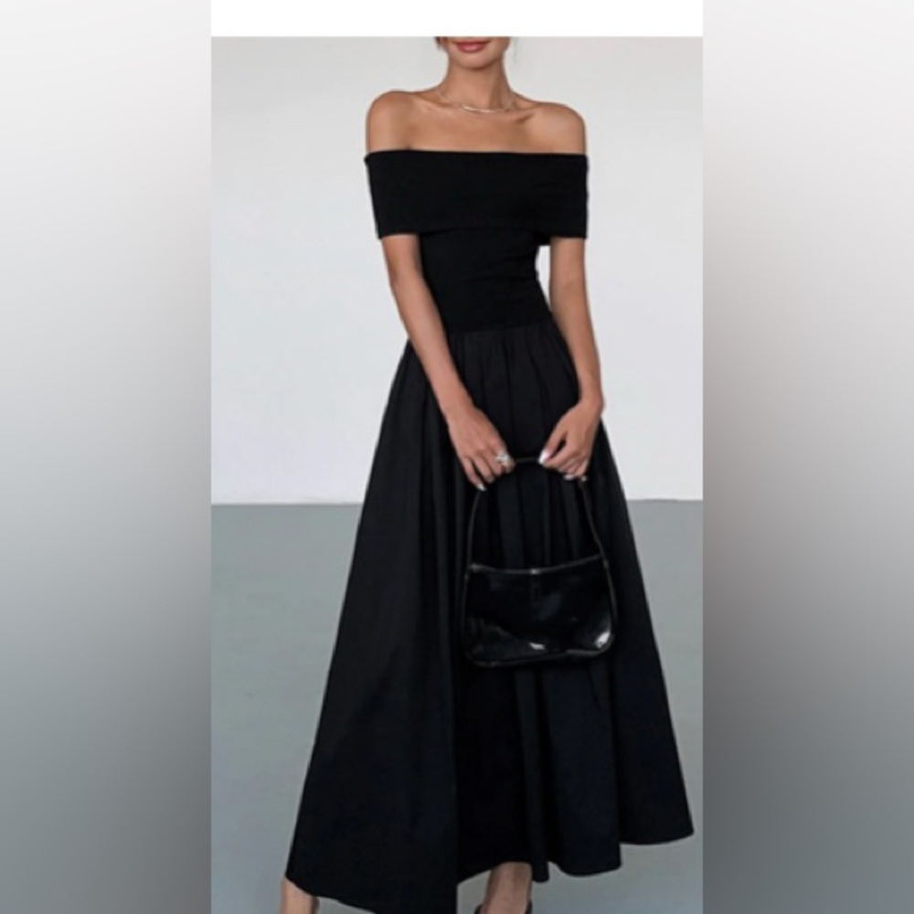 Commense off the shoulder, full skirt sundress
